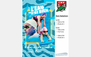Nouvelle saison 2026/2027 Test Natation Course